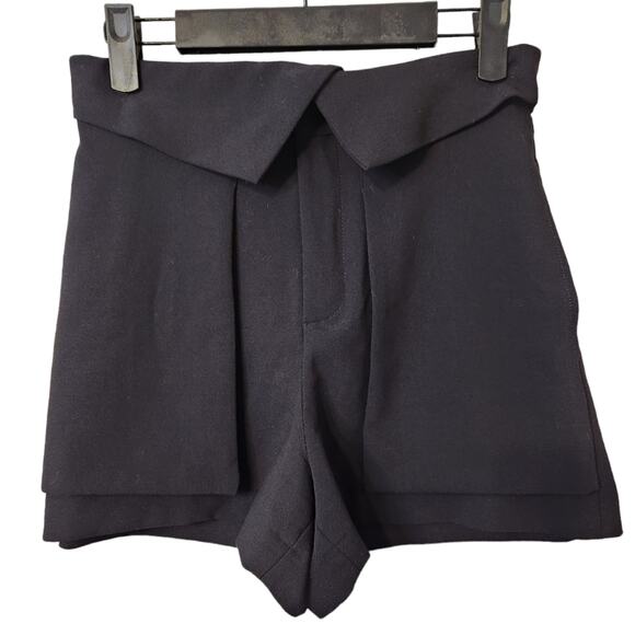 Zara Tuxedo Waist High Waist Flow Shorts Medium - Picture 1 of 7